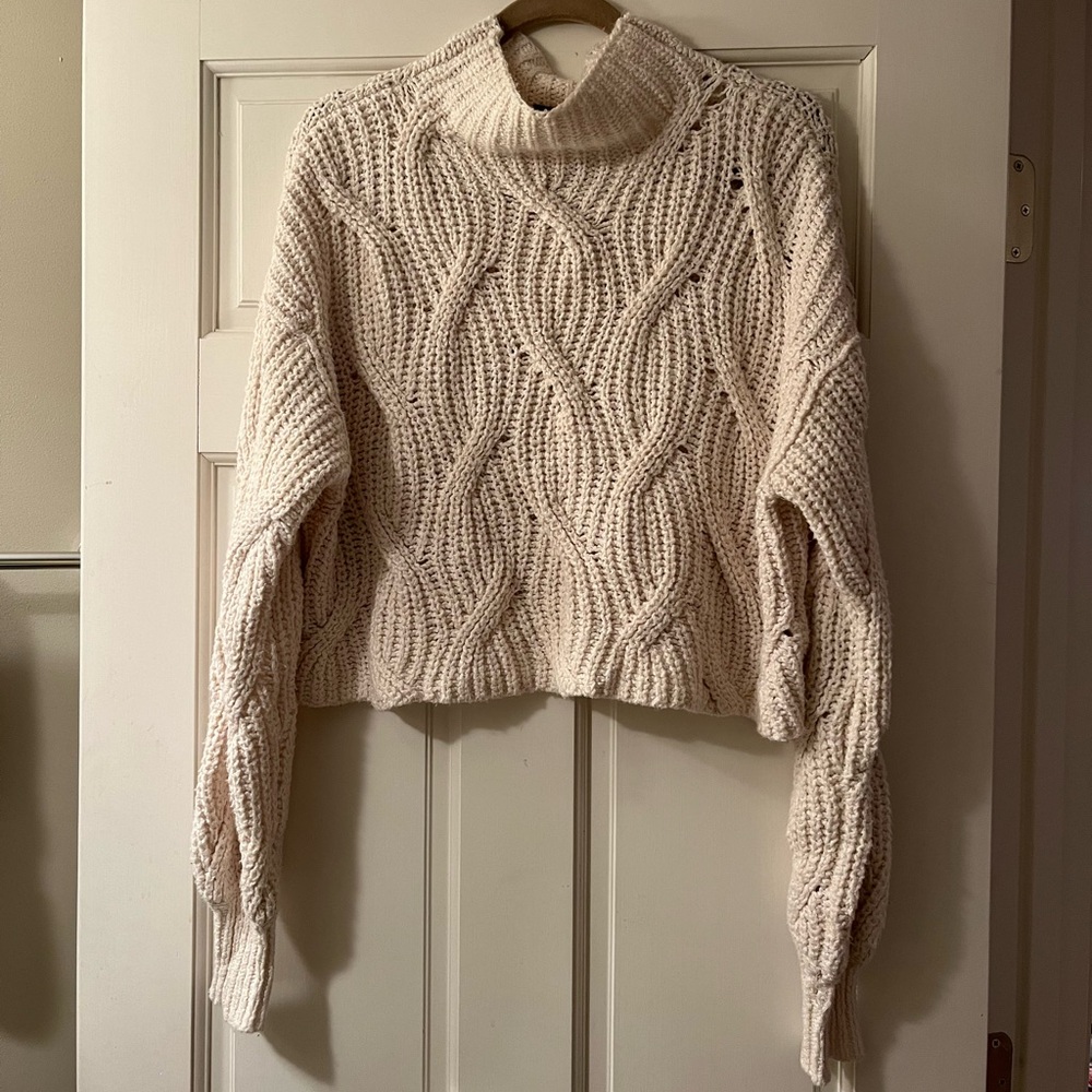 Free people turtleneck cropped sweater